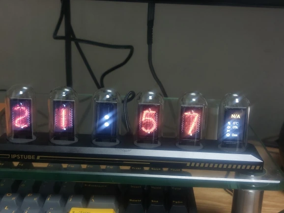 RGB Tube Clock LED Glows IPS Color Screen photo review