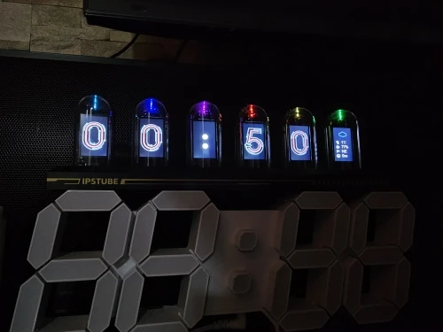 RGB Tube Clock LED Glows IPS Color Screen photo review