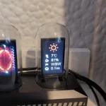 RGB Tube Clock LED Glows IPS Color Screen photo review