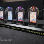 RGB Tube Clock LED Glows IPS Color Screen photo review