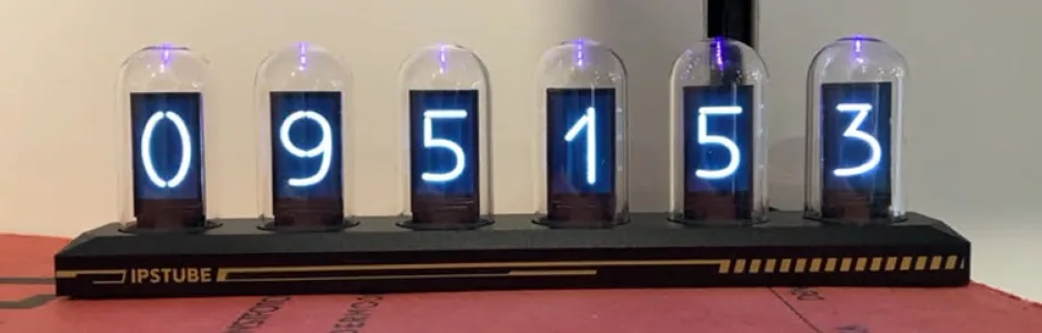 RGB Tube Clock LED Glows IPS Color Screen photo review